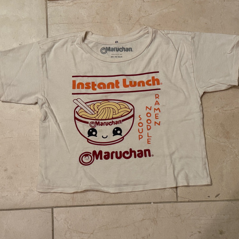 Maruchan Instant Ramen Cropped short sleeve T-shirt size Girls Medium/8